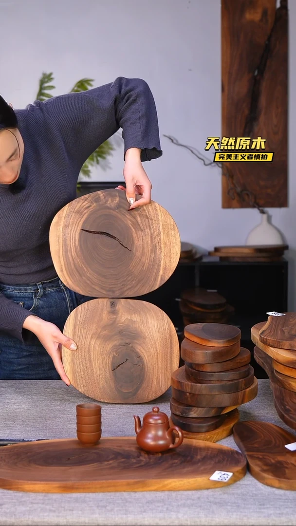 木北美黑胡桃原木.干裂疤结不属于商品质量问题完美主义者慎拍