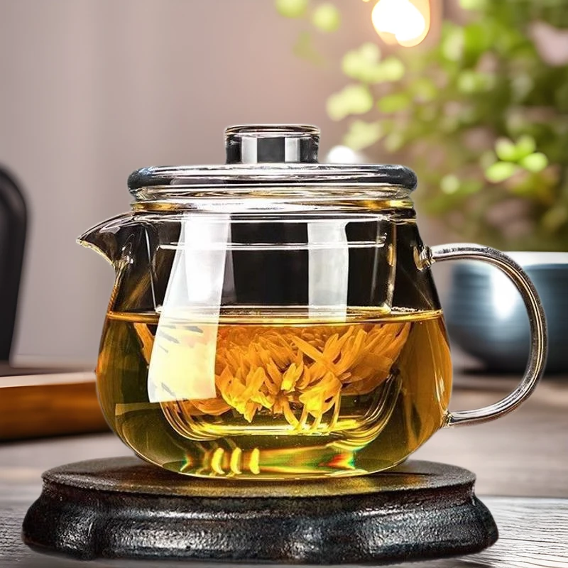 H玻璃茶壶泡茶壶茶水过滤办公家用加厚茶具耐热耐高温煮水壶水壶