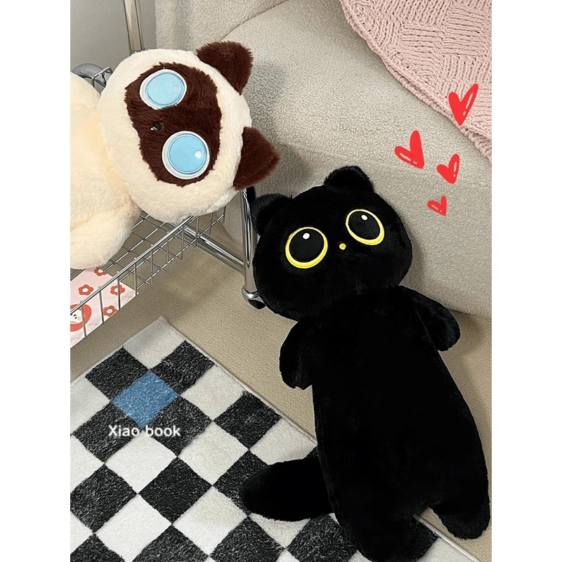 【65cm毛绒玩具】猫咪毛绒玩具玩偶大号长条抱枕睡觉布娃生日礼物