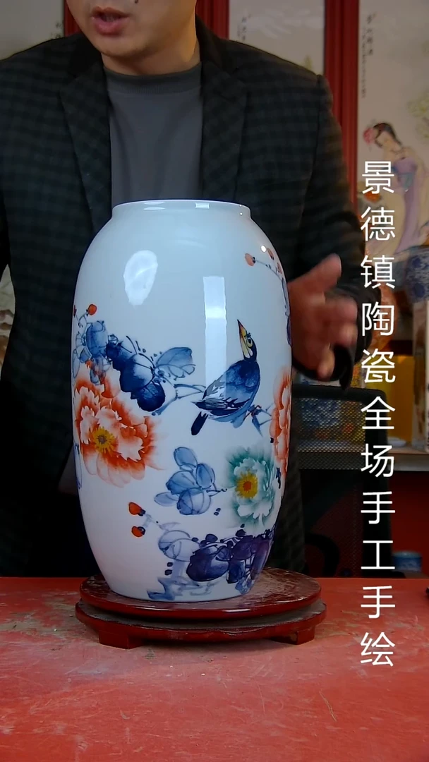 摆件景德镇陶瓷 全场手工手绘