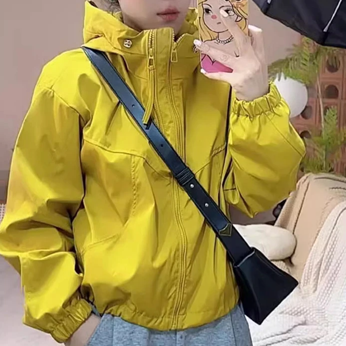 2025新款冲锋衣春秋季短款潮流外套女爆款洋气夹克休闲连帽上衣