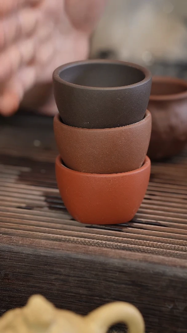 茶壶紫砂【发三个杯子】北红赤铁 变色龙 黑金砂 天圆地方杯子