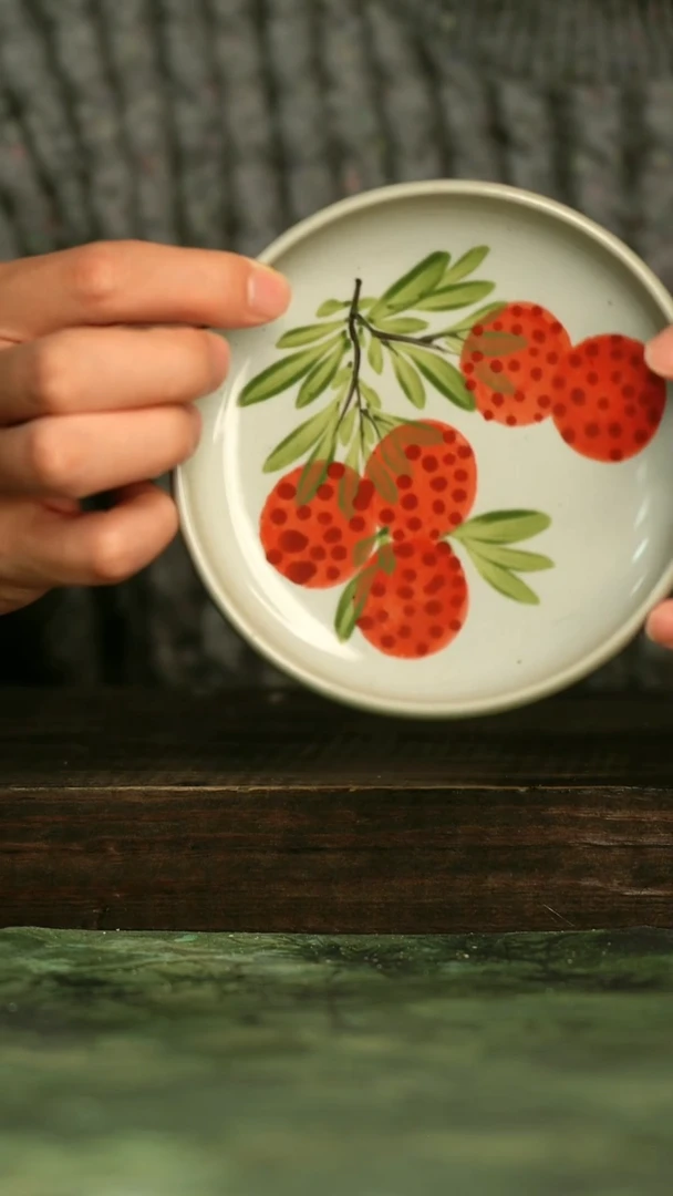 陶瓷青诗集手工手绘瓷器