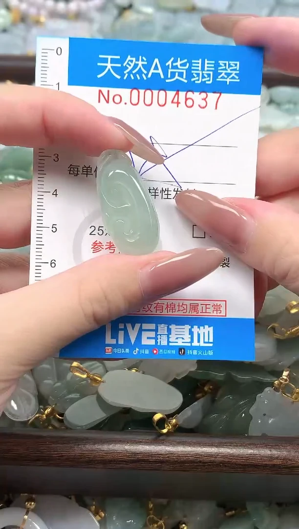 颈饰未镶嵌翡翠净货挂件-4637