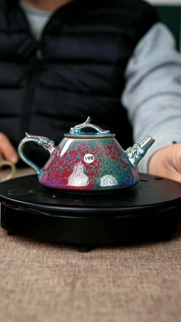 壶瓷198#于大鹏一级品原矿钧瓷龙吟壶