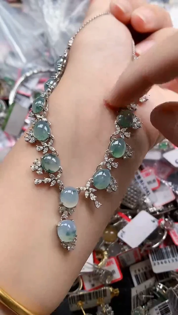 银S925镶嵌戒指翡翠天然A货缅甸翡翠