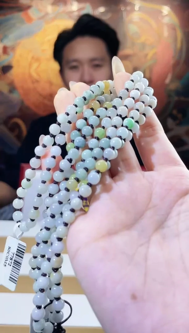 翡翠未镶嵌颈饰多样性发其一珠链15