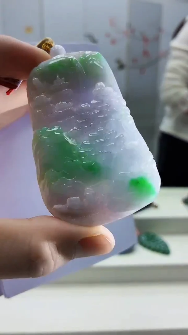 未镶嵌定制翡翠4852bb-毛货挂件83