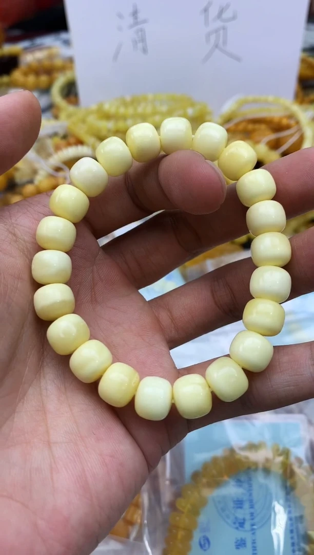 裸石蜜蜡未镶嵌手串卡10