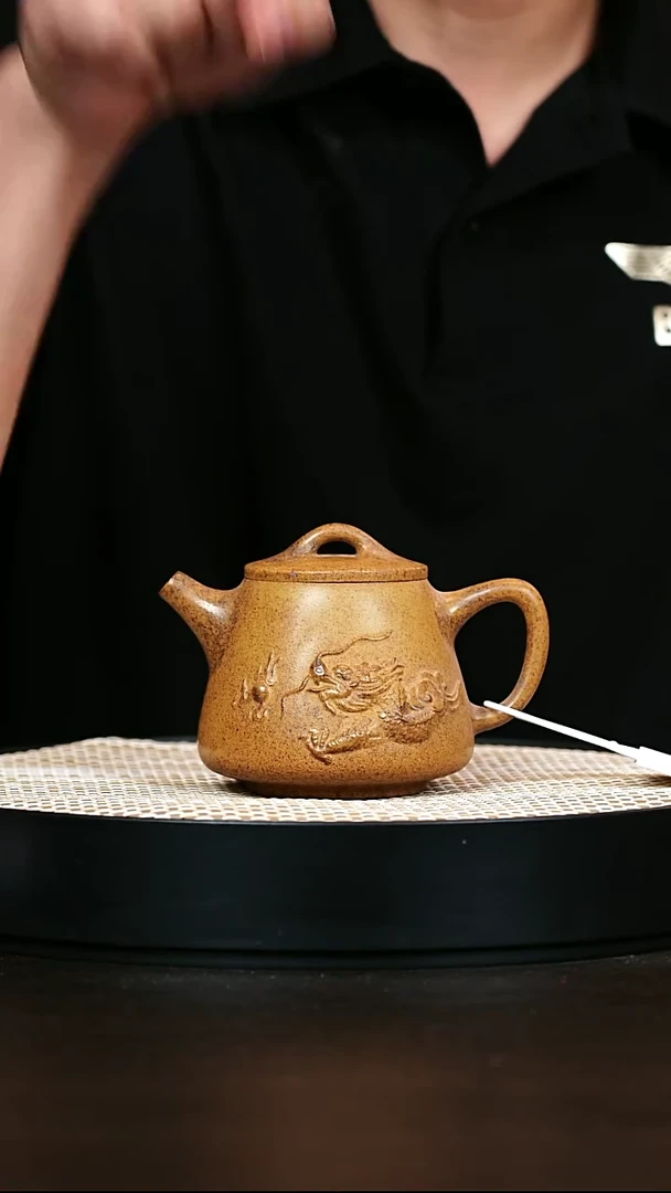 紫砂茶宠柴烧高瓢紫砂壶