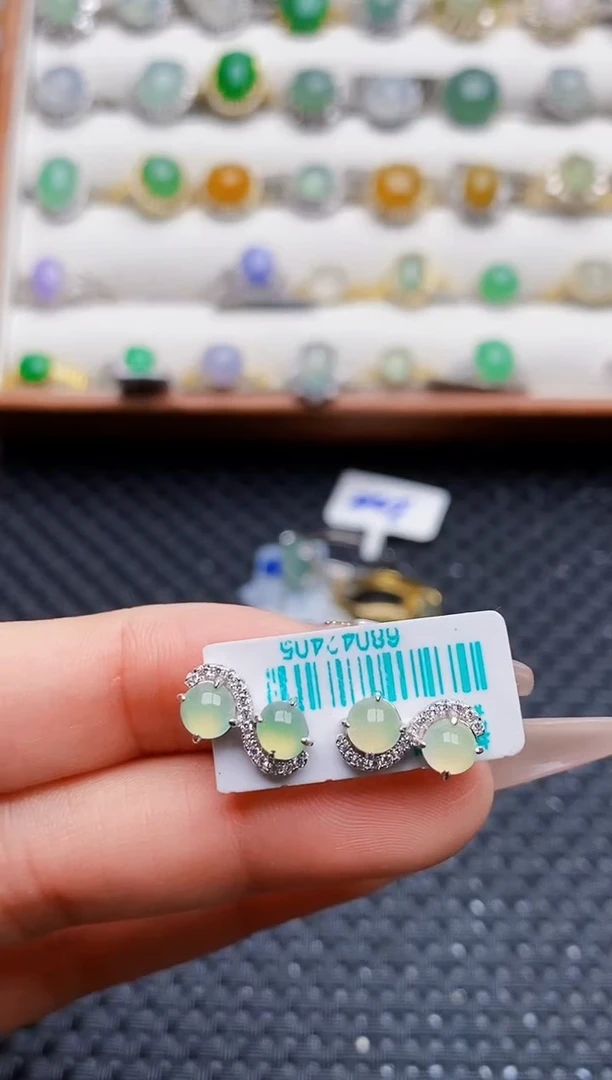 银S925镶嵌戒指翡翠1714