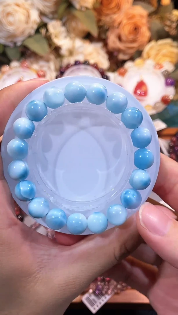 未镶嵌针钠钙石（海纹石）手链海纹石10m+