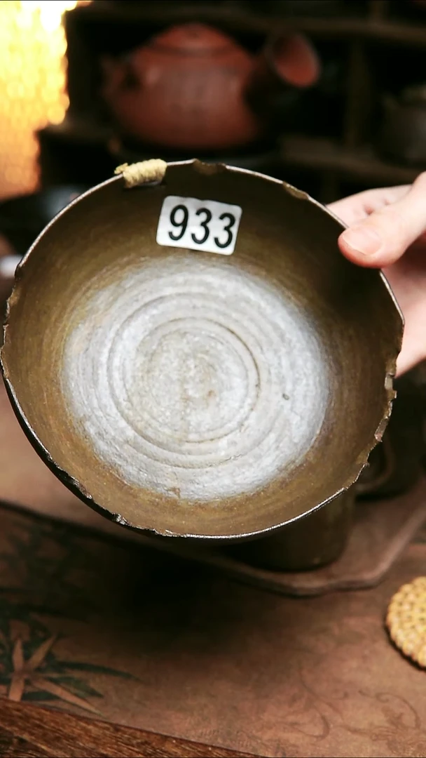 933紫砂全手工粉引残破感壶承