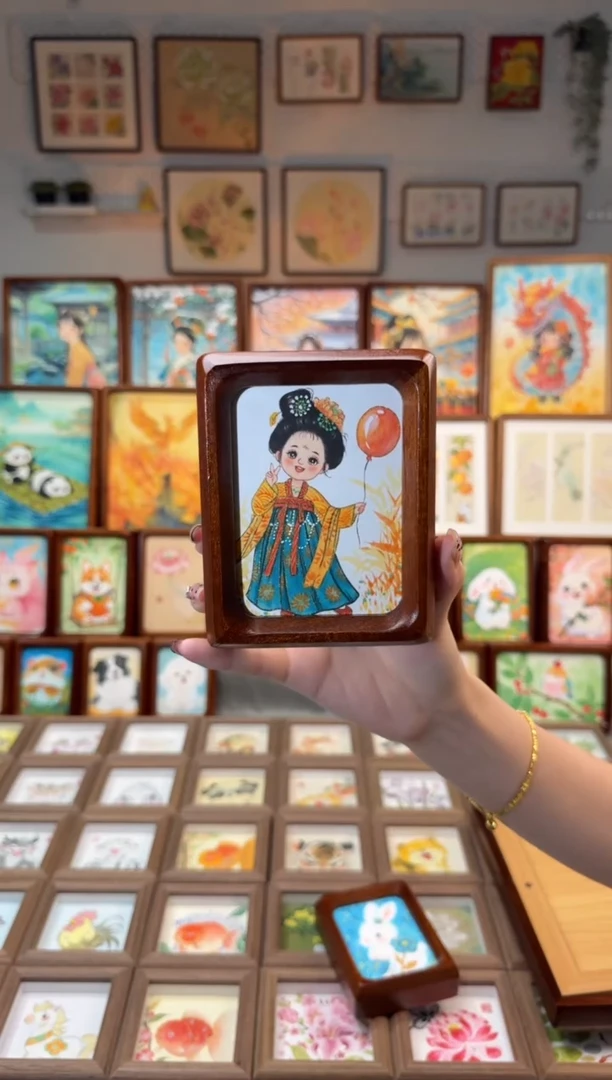 国画小唐妞 手绘国画