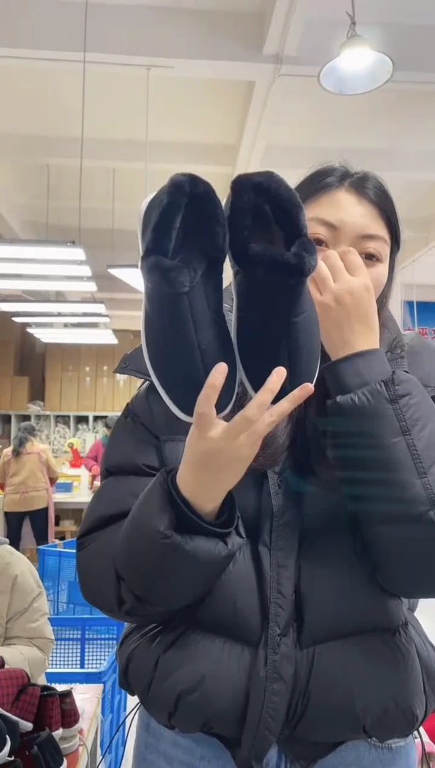 黄底黑色毛圈棉鞋36码128号