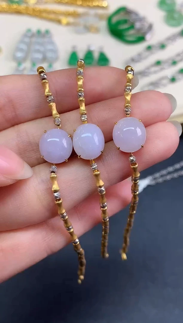 18K金镶嵌手链翡翠手链|1980多样性发其一