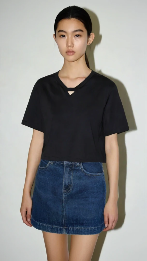 95新 Prada/普拉达 Prada黑色T恤/ljz118