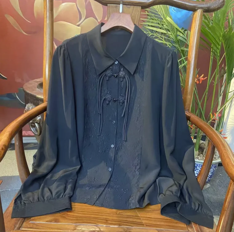 【大芦哥】桑蚕丝重磅新中式国风水墨画衬衫A37-553