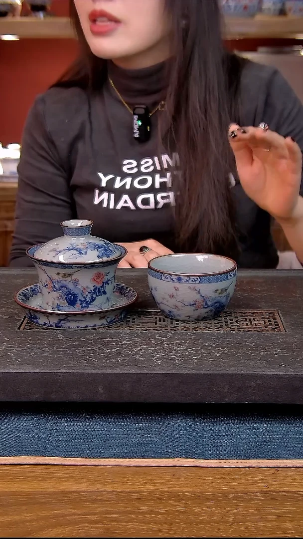 简装家用款2件套 老陶泥开片纹陶瓷茶具