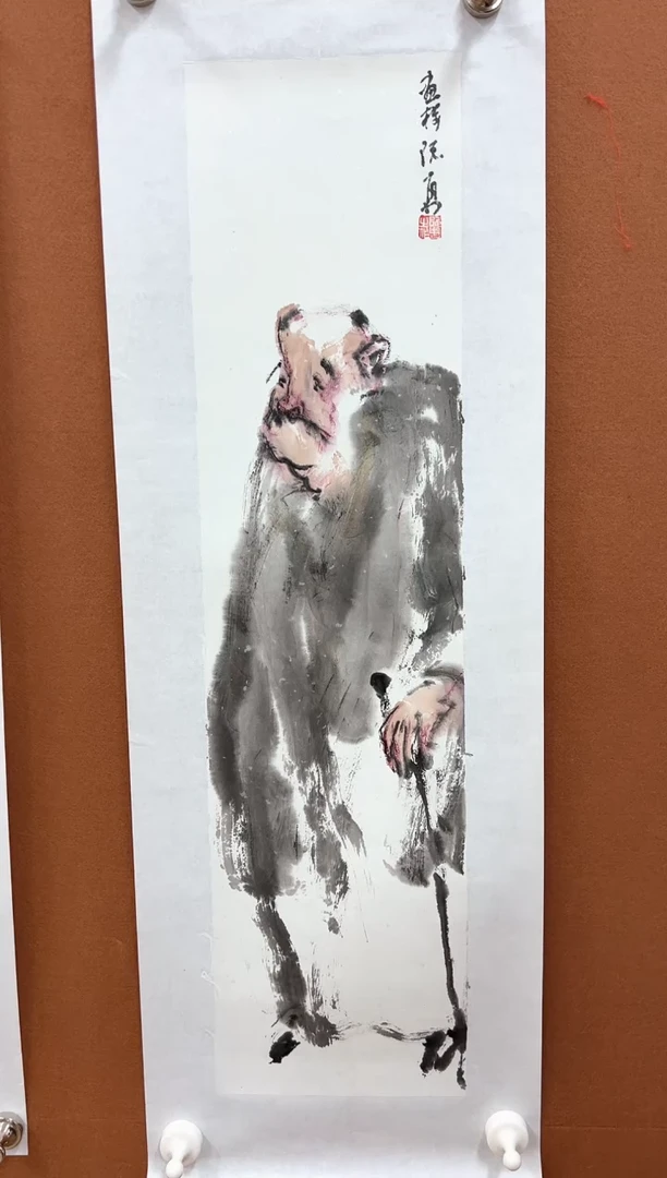 国画阮勇1平尺人物