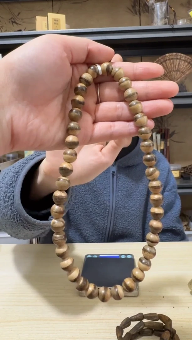 手串沉香35号马泥涝野料双圈卡10