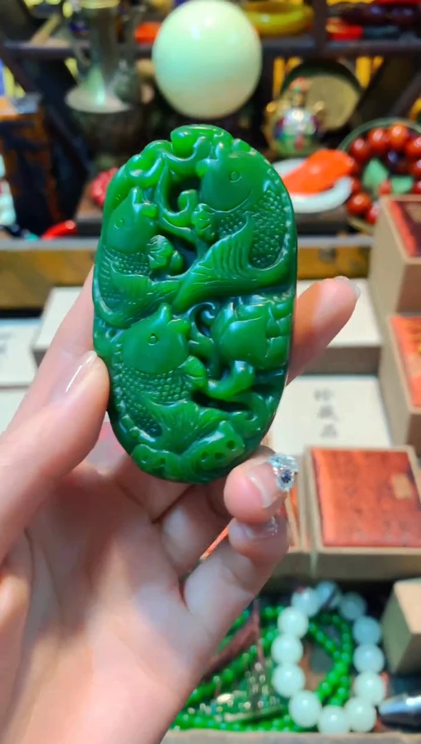 【闪购商品】和田玉（碧玉）挂件未镶嵌主播推荐主播推荐