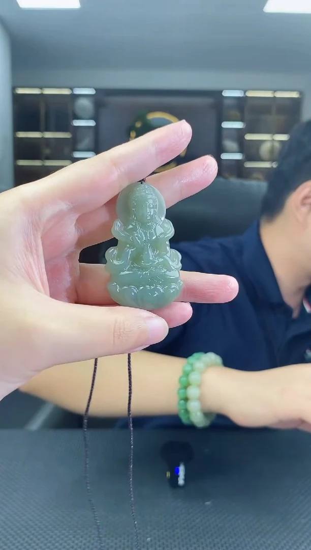 和田玉未镶嵌颈饰观音清货2