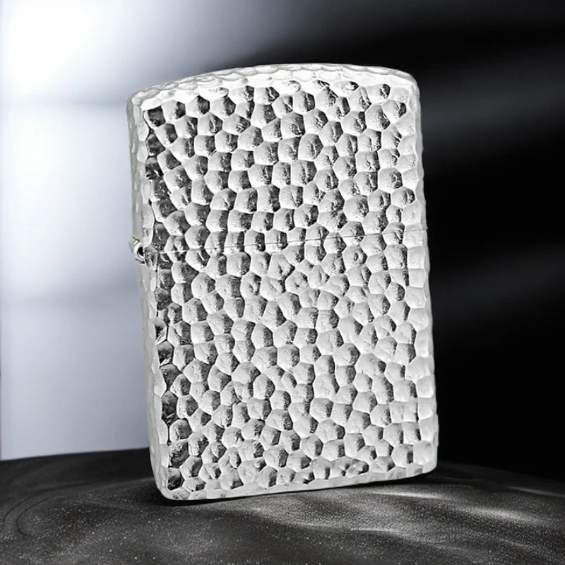 ZIPPO打火机 陨石坑 常规镀银煤油打火机 送礼物 DYJ1