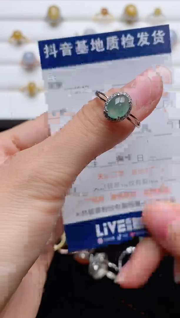 翡翠戒指银S925镶嵌.........