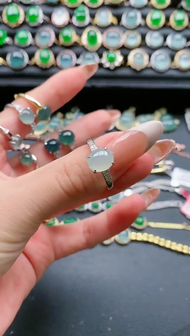 【闪购商品】翡翠戒指银S925镶嵌111111111111