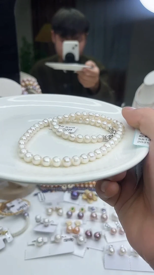 未镶嵌项链淡水珍珠白色系7mm