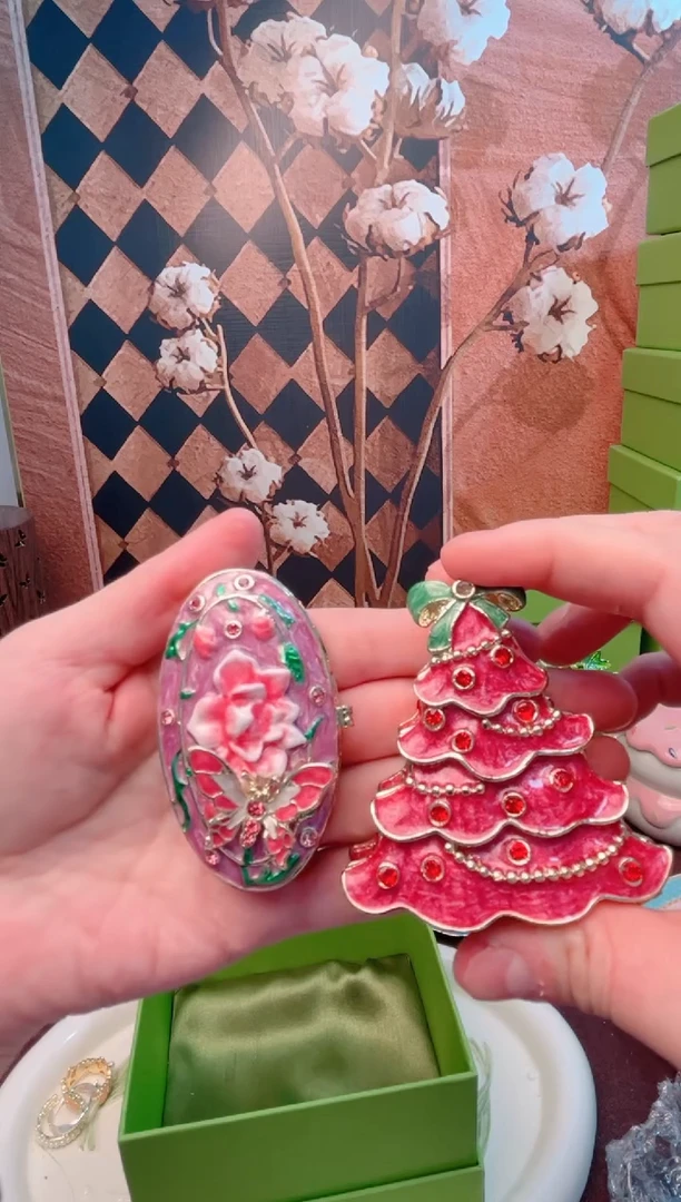 锌合金珐琅彩首饰盒摆件默认微瑕不退不换～