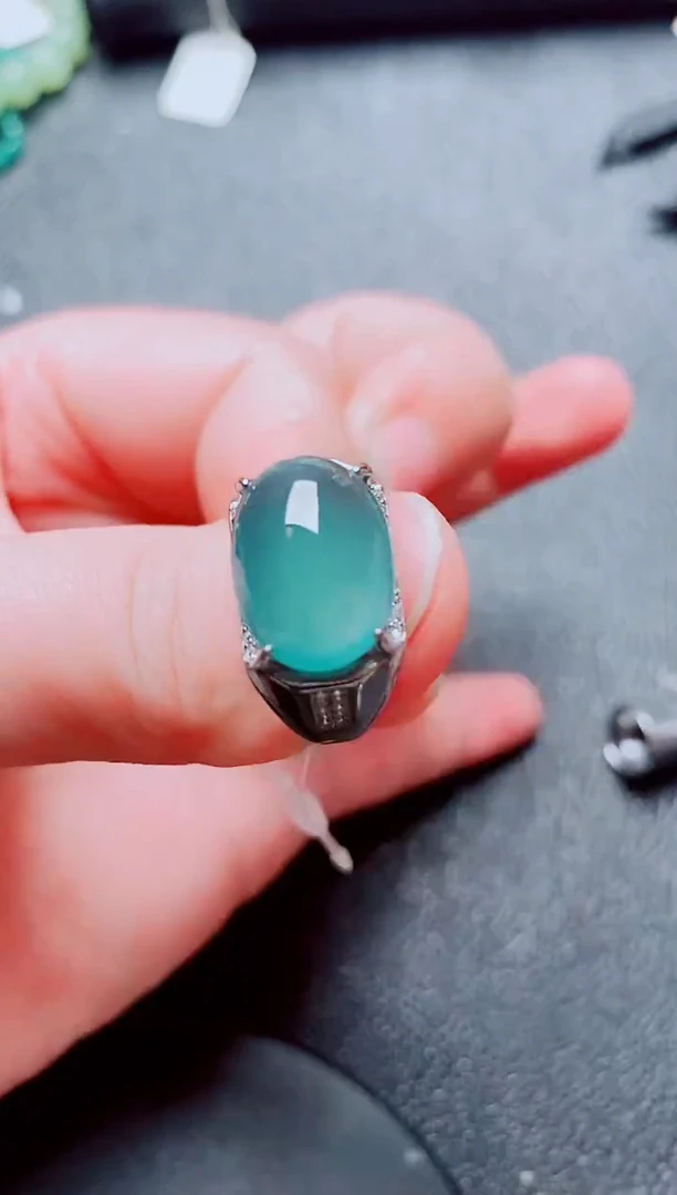 银S925镶嵌戒指翡翠1111