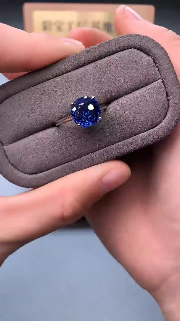 银S925镶嵌戒指托帕石2222