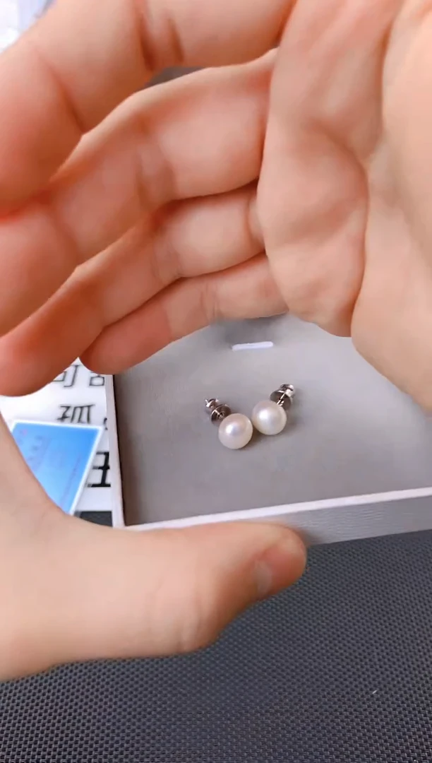 未镶嵌耳饰淡水珍珠ed1070