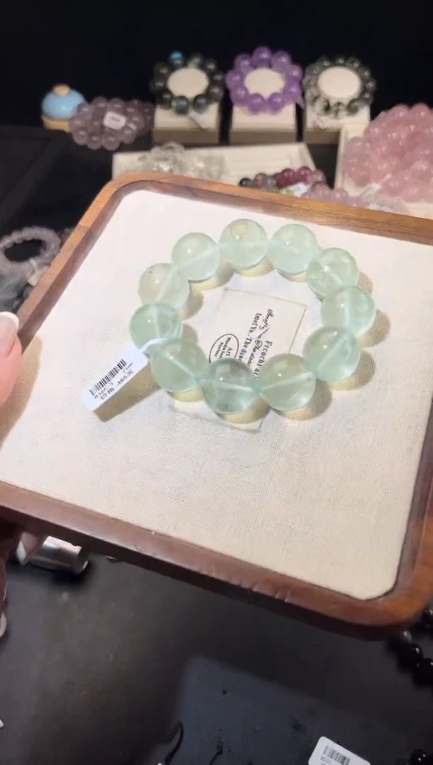未镶嵌手链萤石多样性发一薄荷曼波21mm