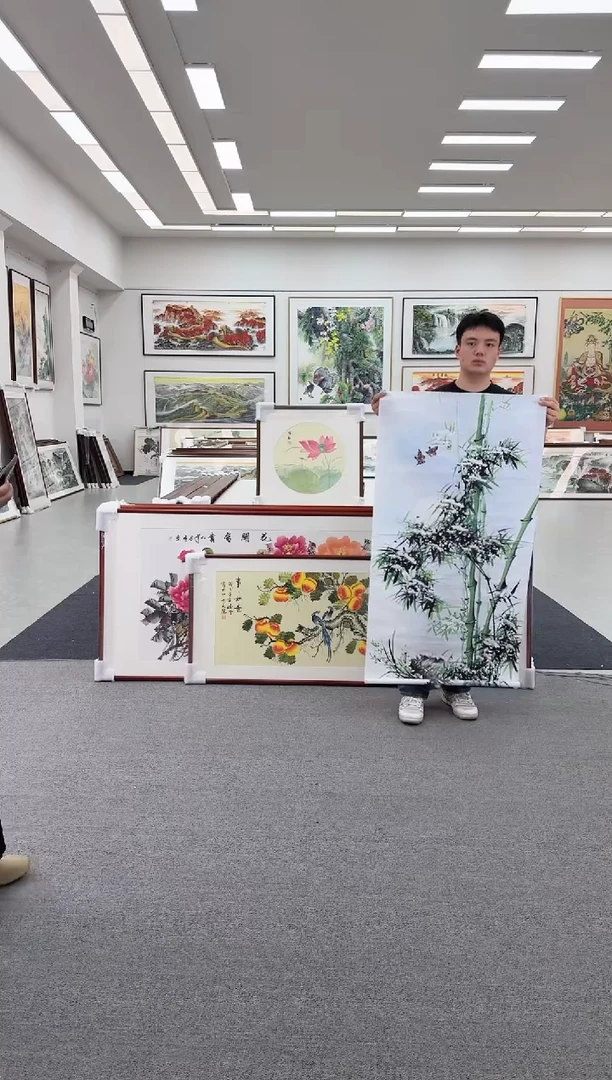 国画手绘 172*85 竹子+125*65事事如意