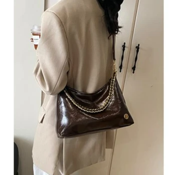 【长30高23宽8.5】新款时尚百搭高级感单肩斜挎包咖色0798