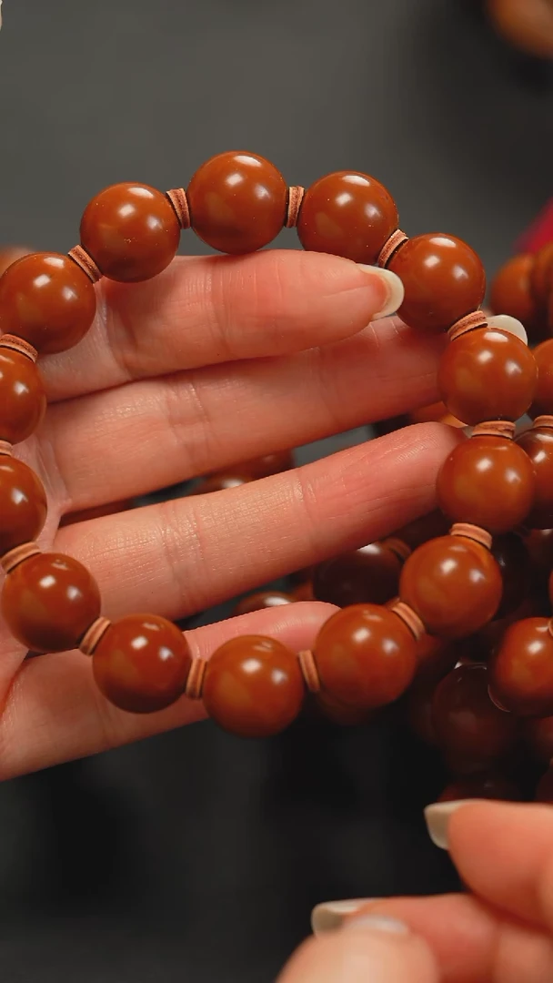 橄榄核手串1.5正圆光珠