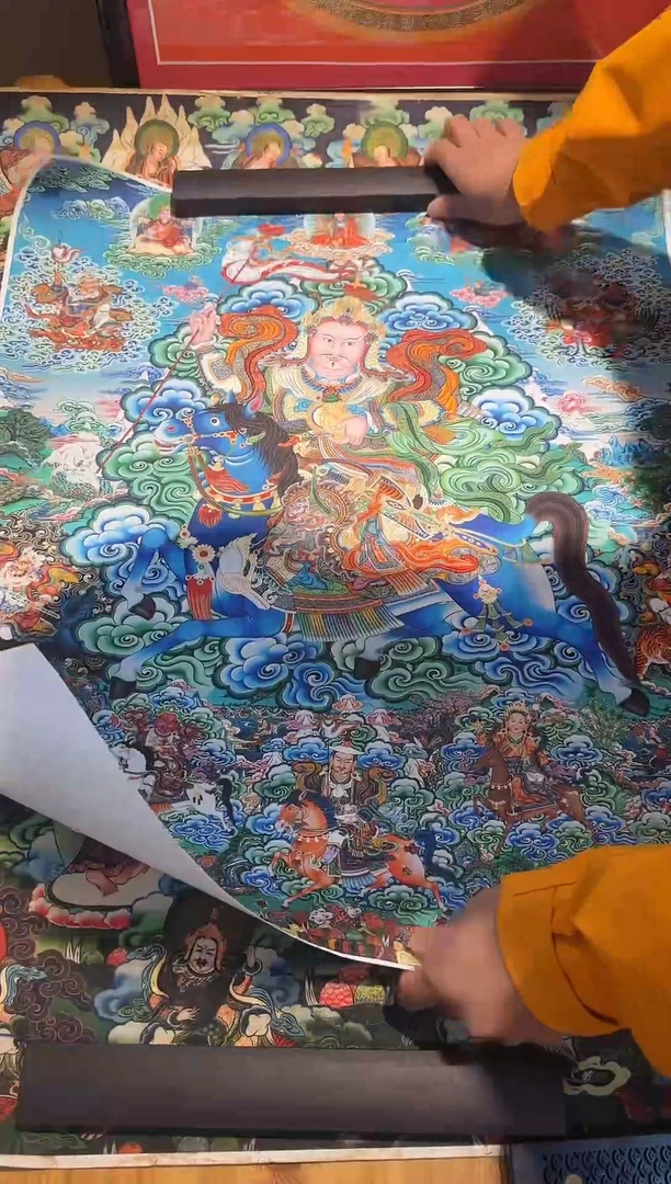 装裱画莲花生大士----