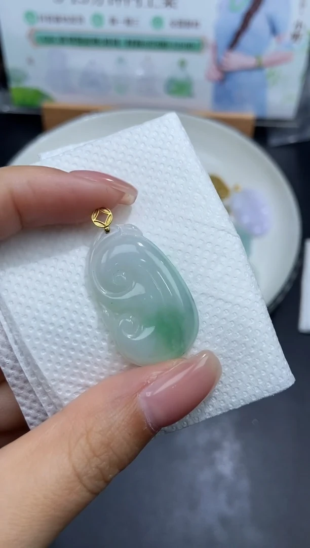 18K金镶嵌定制翡翠天然翡翠A货112