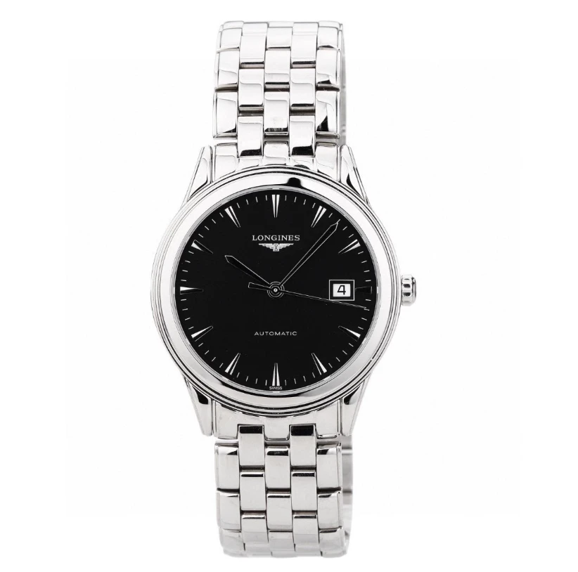 99新 Longines/浪琴 军旗系列自动机械男表L4.874.4.52.6表径38.5