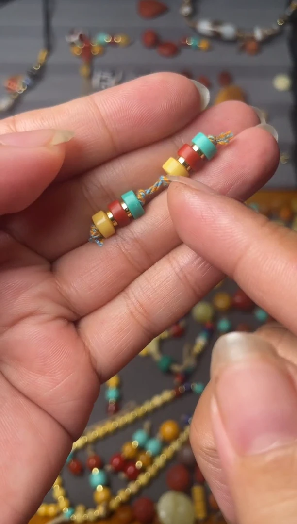 裸石蜜蜡未镶嵌三色隔片套