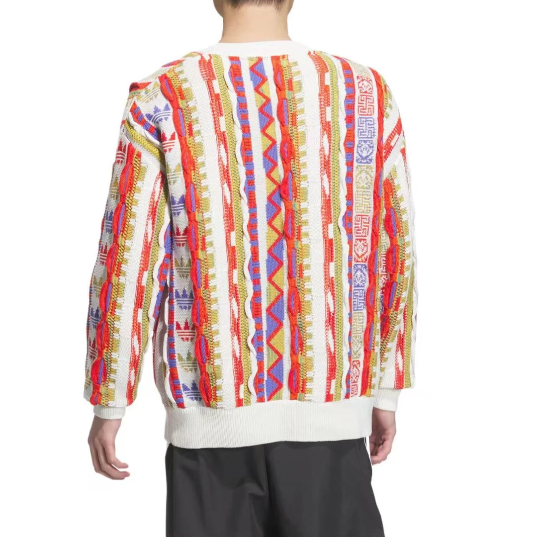 【万象城ADSWC】阿迪达斯秋冬长袖毛衣男女同款浅猩红JL8371