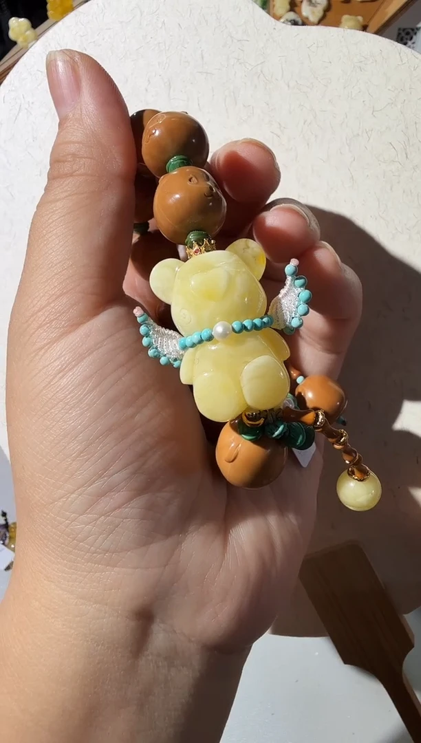 【闪购商品】蜜蜡手链未镶嵌蜜蜡小熊手链