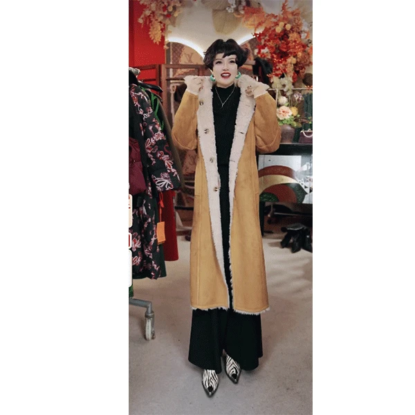 YJ-YYY    时尚气质冬季保暖宽松长款外套