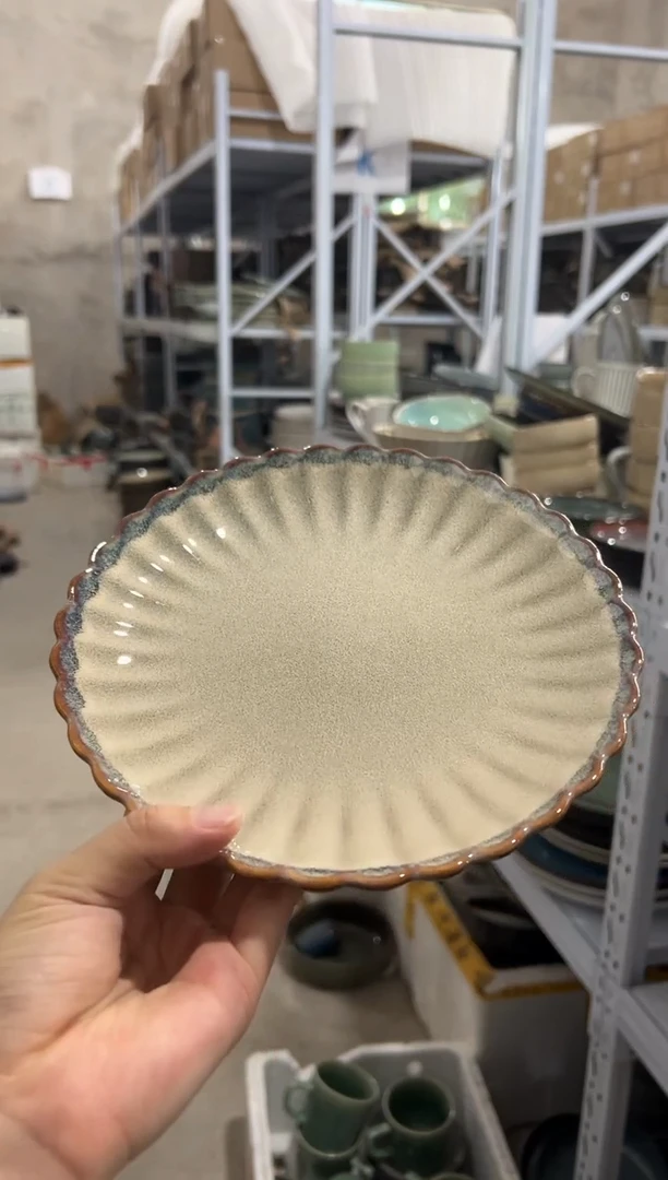 陶瓷外贸尾货瑕疵满20包邮X小盘