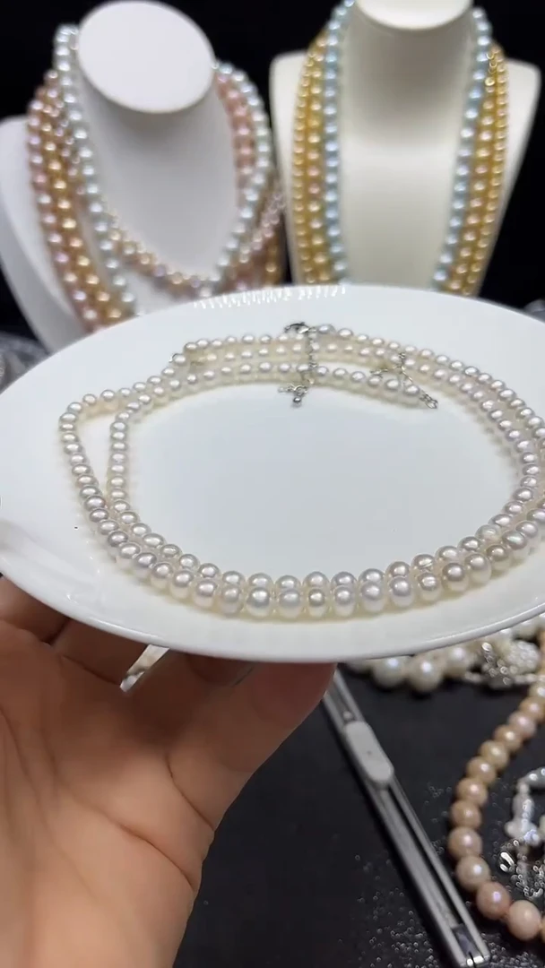 淡水珍珠未镶嵌颈饰人多人5-6mm