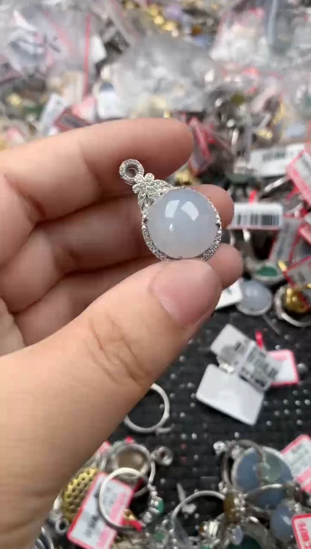 银S925镶嵌戒指翡翠12    4