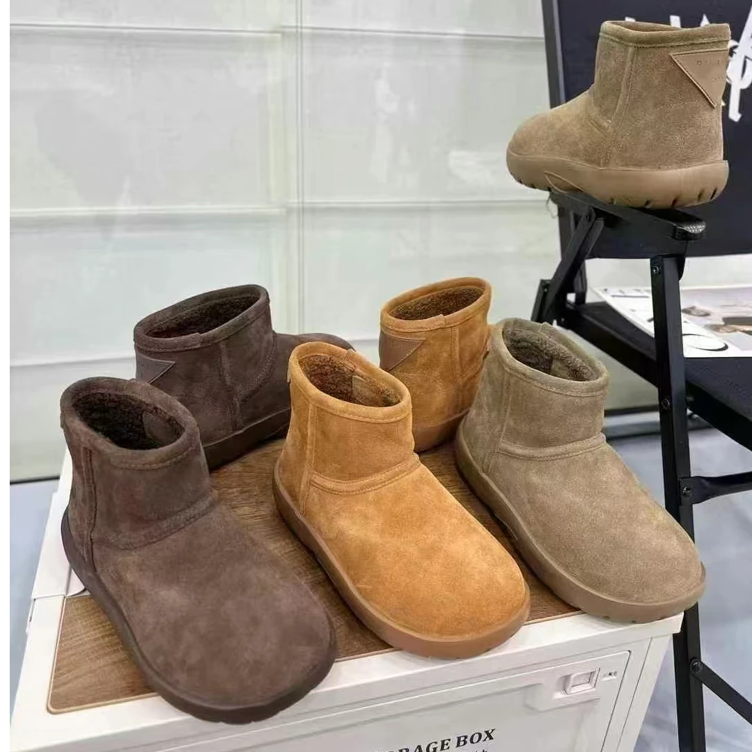 2024新款冬季加绒厚底防水防滑雪地靴